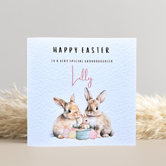 Easter Card for Family: easter eggs personalised