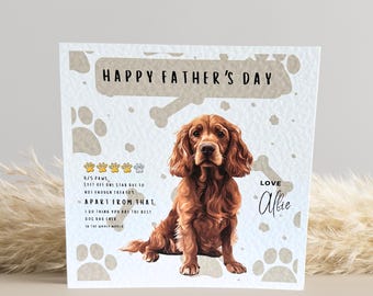 Red Cocker Spaniel Father's Day Card