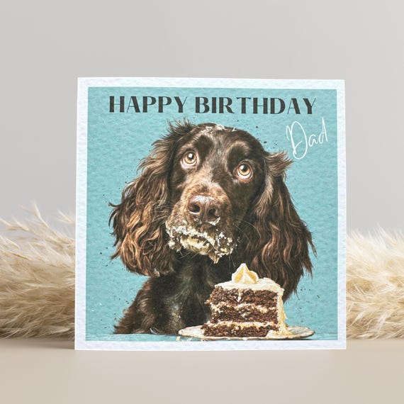 Brown Cocker Spaniel Birthday Card