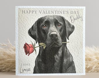 Black Labrador Love Card