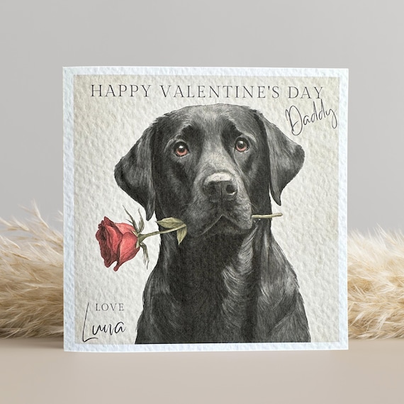 Black Labrador Love Card