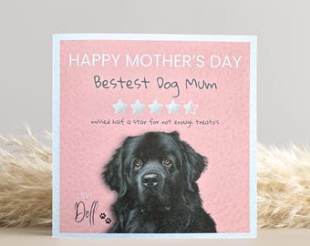 Personalised Newfoundland Dog Mothers Day Card