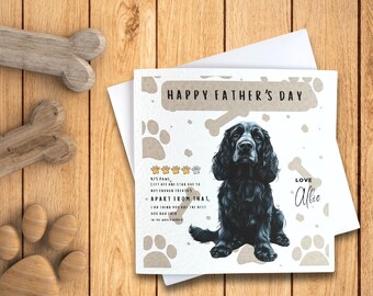 Blue Roan Cocker Spaniel Father's Day Card