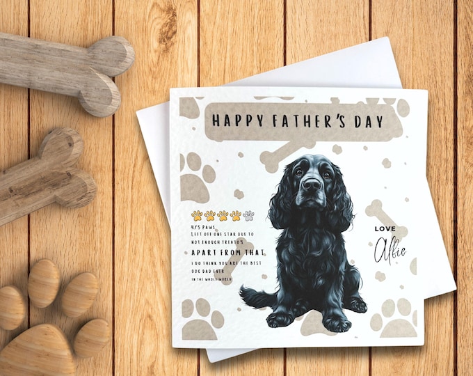 Blue Roan Cocker Spaniel Father's Day Card