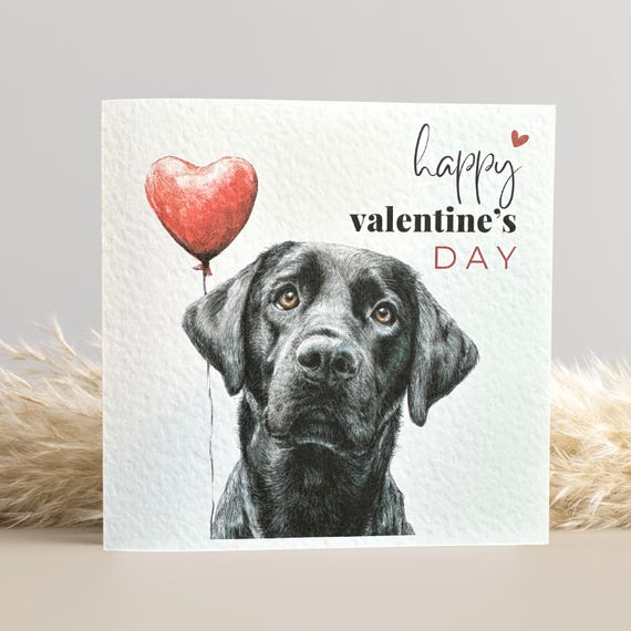 Black Labrador Love Card