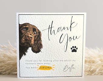 Brown Cocker Spaniel Thank you Card