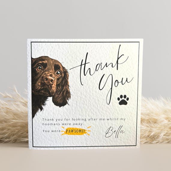 Brown Cocker Spaniel Thank you Card