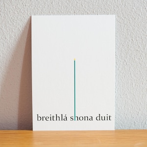 Birthday card in irish language / blank card / gaelic / gaeilge / Minimalist / happy birthday