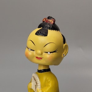 Japanische Cut Girl Bobblehead Figur Pappmache Japan c1940