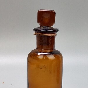 Antique Medicine Small Brown bottle stopper