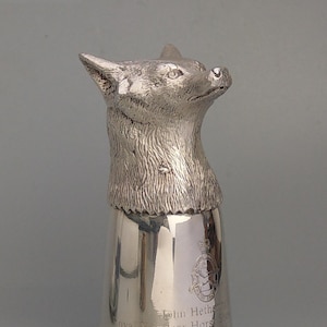 Silver Plated Fox&#39;s Head Stirrup Cup