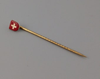 Vintage Emaille Schweiz Krawattennadel