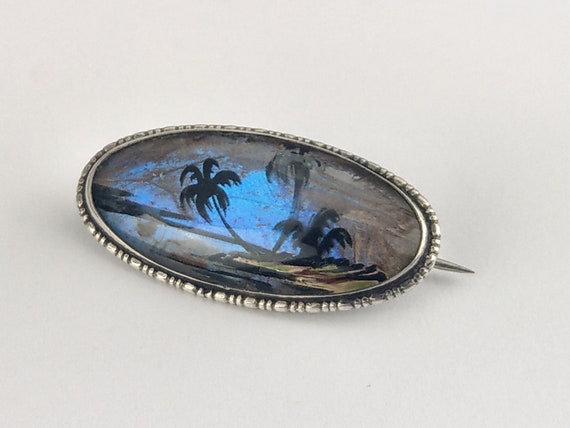 Brooch Pin Thomas L Mott Butterfly Wing Brooch Antique Art Deco