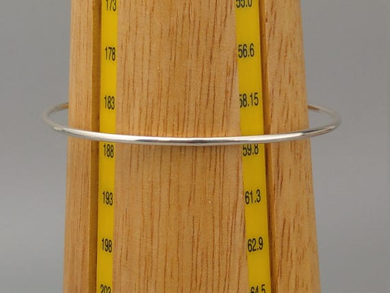 Vintage Sterling Silver Stackable bracelet oval p… - image 2