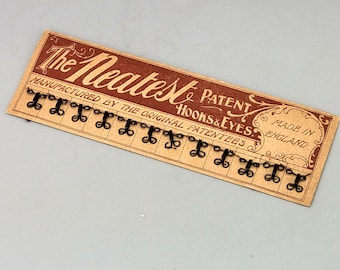 Vintage Nähen Die gepflegtesten Haken und Ösen von Original Patentees hergestellt
