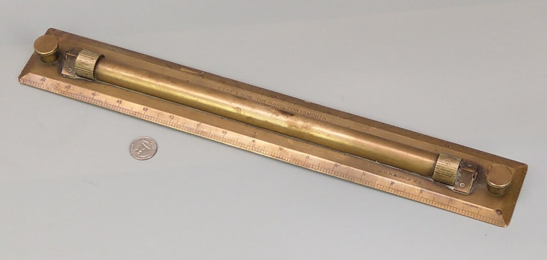 Louis Stone Ruler Antique Rolling Ruler by George Lee and Son Property of Admiral Henry ...