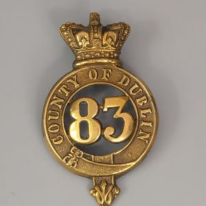 83rd County of Dublin Regiment of Foot Glengarry badge Regimental Cap Badge