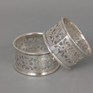 Pair of Pierced Napkin Rings William Suckling