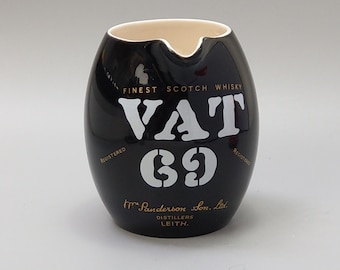 Jarra de agua de whisky negro vintage Vat 69 Whisky escocés