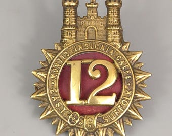 12th East Suffolk Regiment of Foot Glengarry Badge Regimental Cap Badge