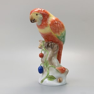 Large Parrot Herend Figurine Natural 5000
