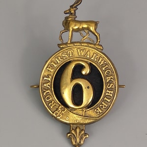 6th Royal First Warwickshire Regiment of Foot Glengarry Badge Regimental Cap Badge