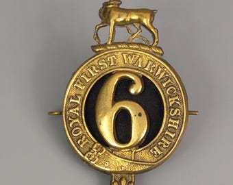6th Royal First Warwickshire Fußregiment Glengarry Badge Mützenabzeichen