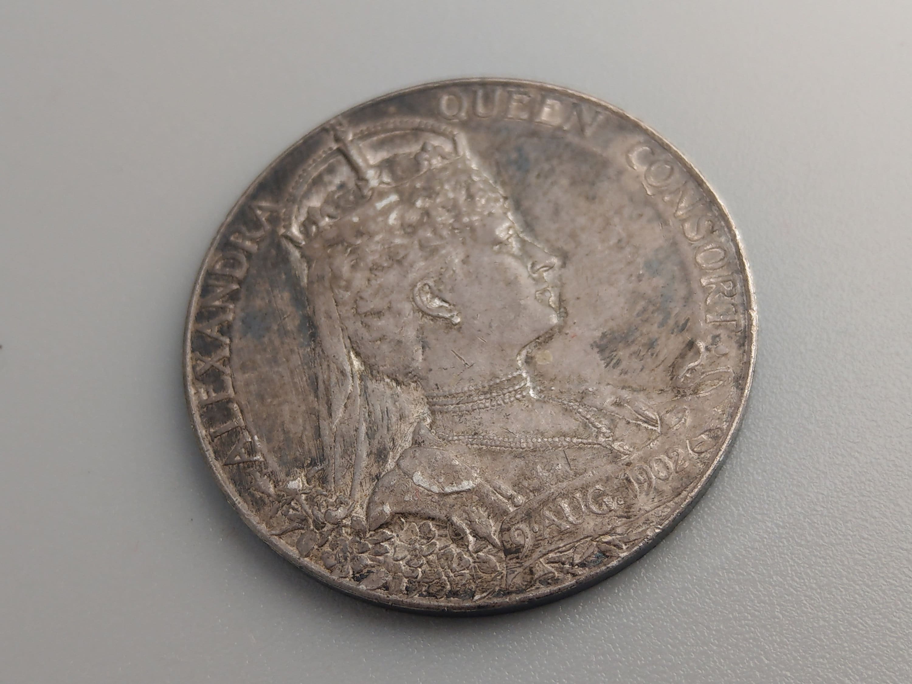 招財進宝@様　イギリス　エドワード7世戴冠式シルバーメダル　1902 Sold】【幻の1枚！戴冠メダルならこれだ！】1902年 エドワード7