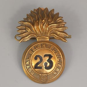 23rd Royal Welsh Fusiliers Glengarry Badge Regimental Cap Badge