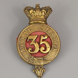 35th Royal Sussex Regiment of Foot Victorian Glengarry Cap Badge