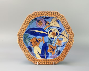 Art Deco Bowl with Peonies Bursley by Charlotte Rhead