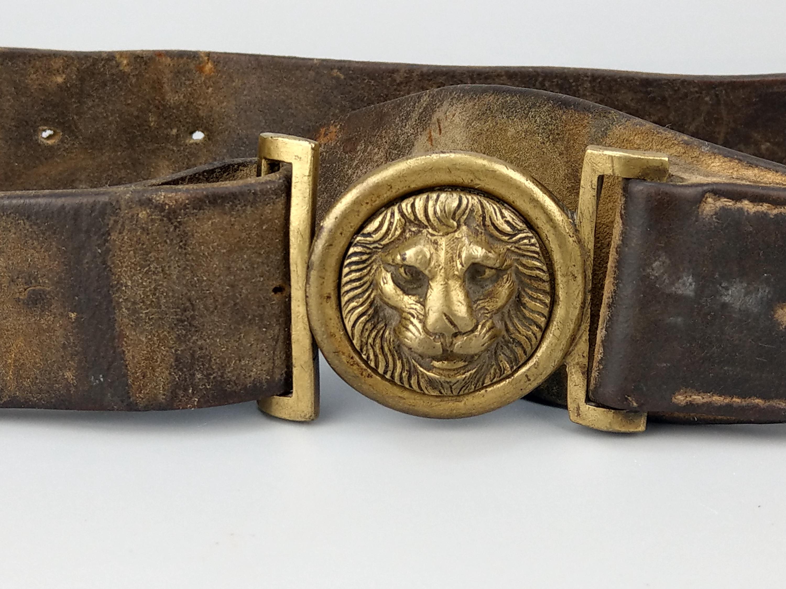 Victorian Military Belt With Lion Mask Hobson & Sons St 