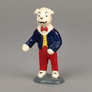 Small Algy pug Lead painted figurine c1980