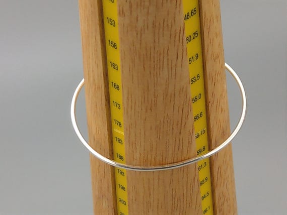 Vintage Sterling Silver Stackable bracelet oval p… - image 4