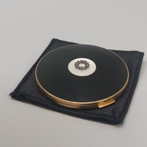 Vintage schwarze Gisella Mutterperle und Perle mit Markasit