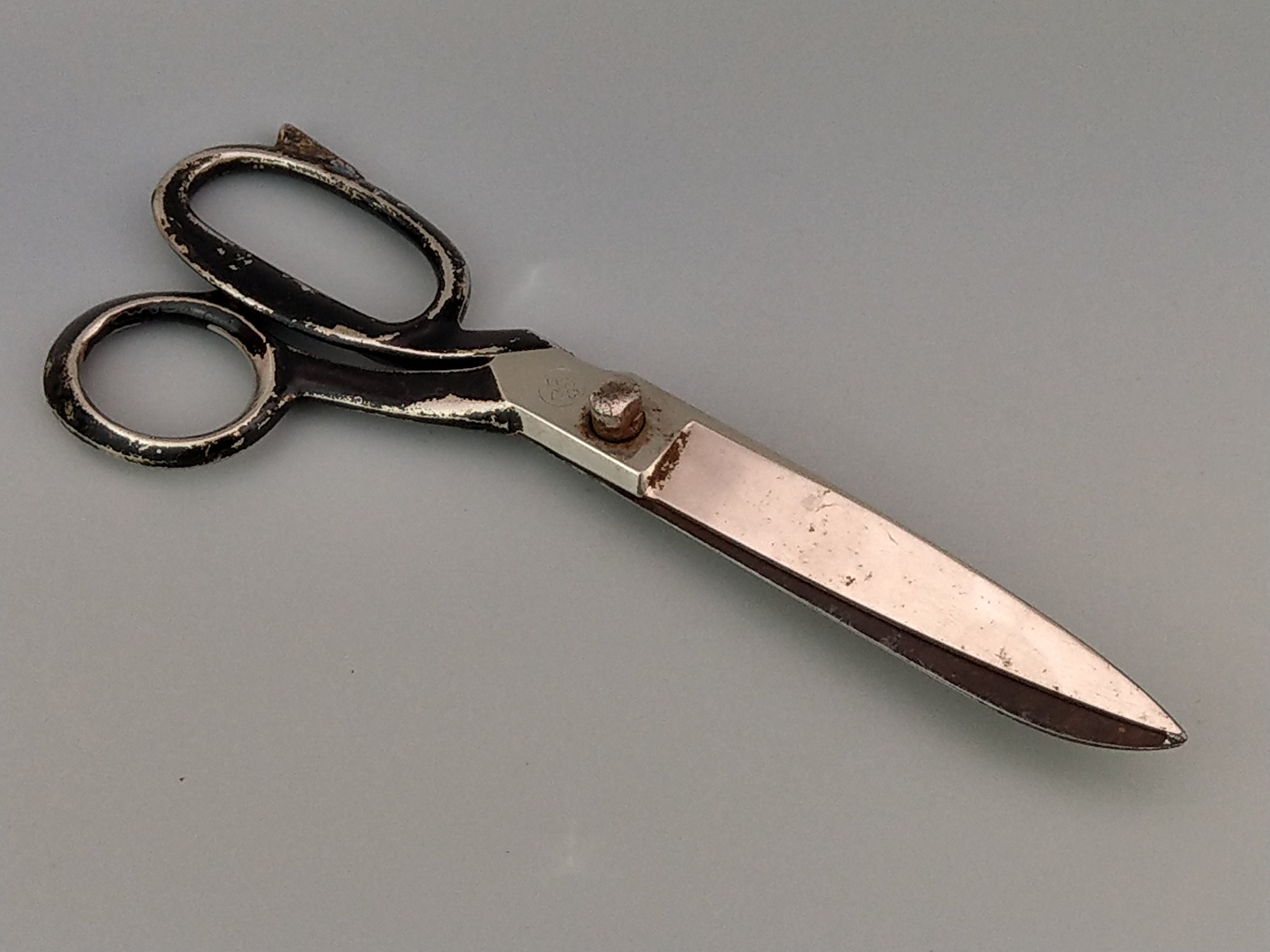 Large Pair of Very Old Seamstress Scissors, Large Scissors Shabby