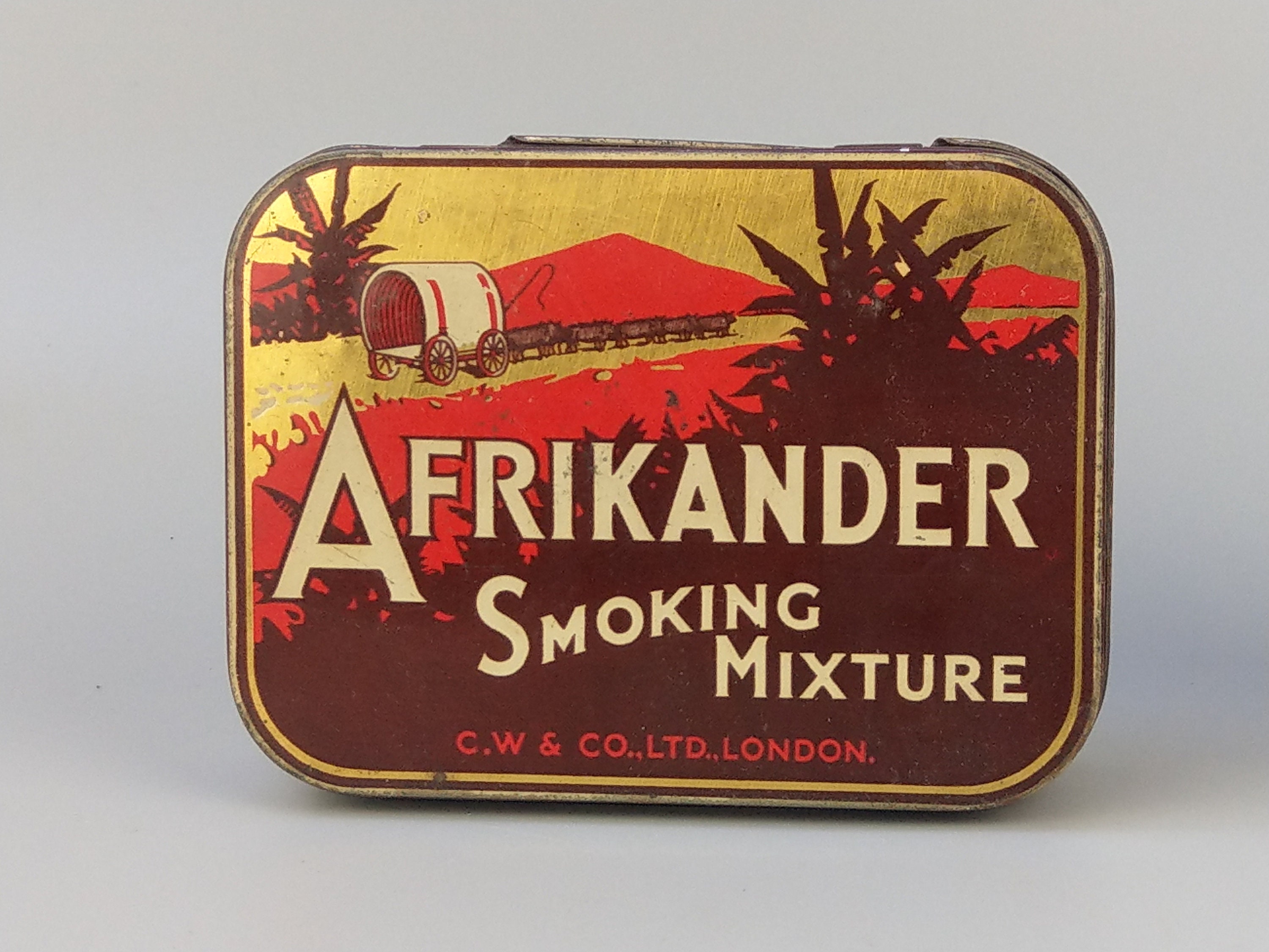 afrikander tobacco tin Vintage Advertising Tin Box Afrikander Smoking Mixture Tobacco Tin Cohen  Weenen & Co
