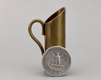 Antique brass shots measure Jug shaped