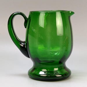 Vintage Emerald Green Glass Jug