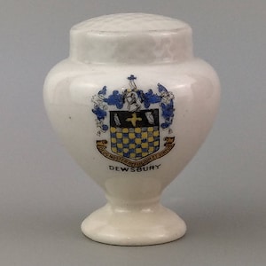 Shelley China Miniature Dewsbury Coat of arms Model of silver rose bowl