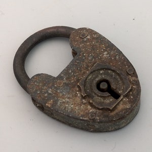 An early Small padlock no key