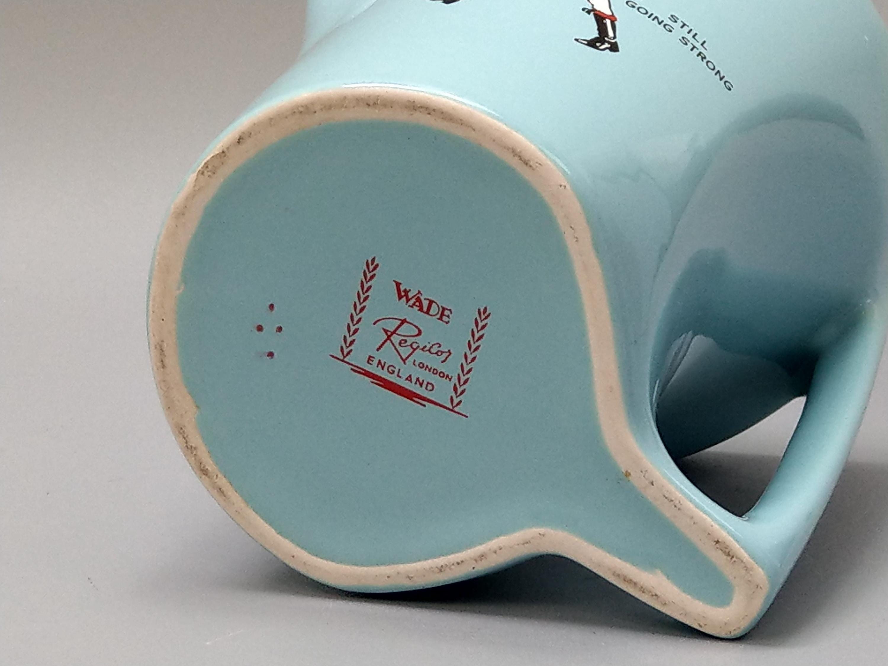 Sky Blue Whisky Water Jug Johnnie Walker Still Going Strong Wade