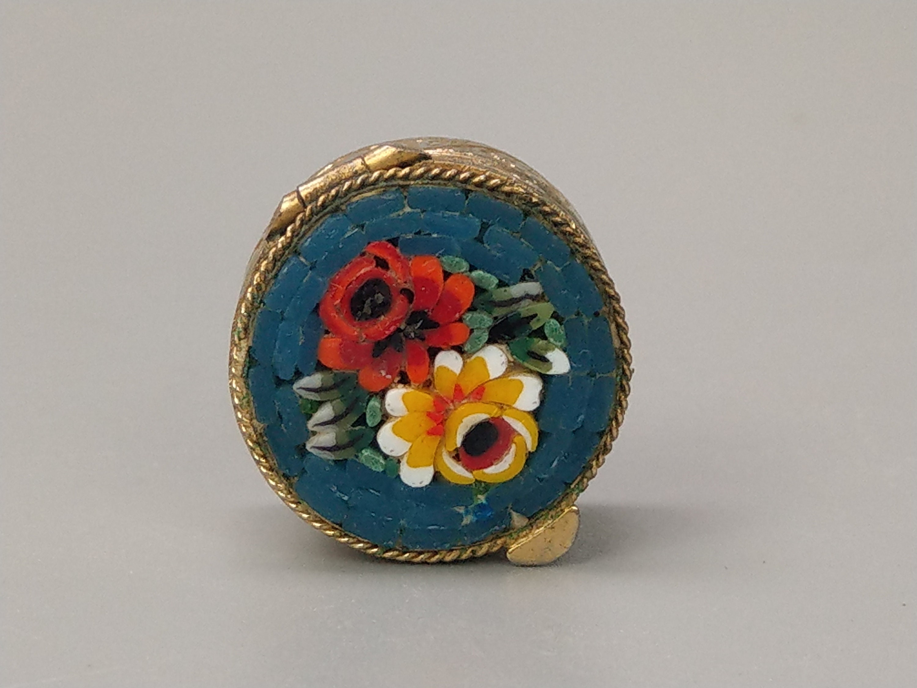 Vintage Micro Mosaic Pill Box - Etsy