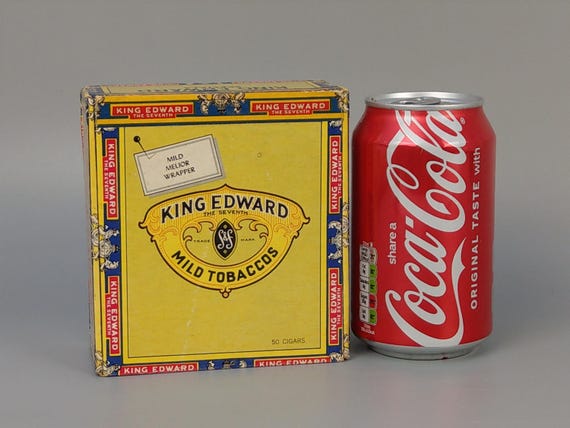 Vintage Wooden Cigar Box King Edward Specials Swisher Jacksonville Florida