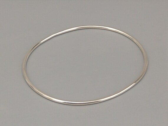 Vintage Sterling Silver Stackable bracelet oval p… - image 5