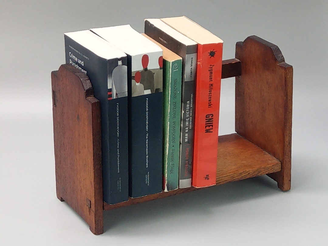 Antique Wood Desktop Bookshelf Etsy