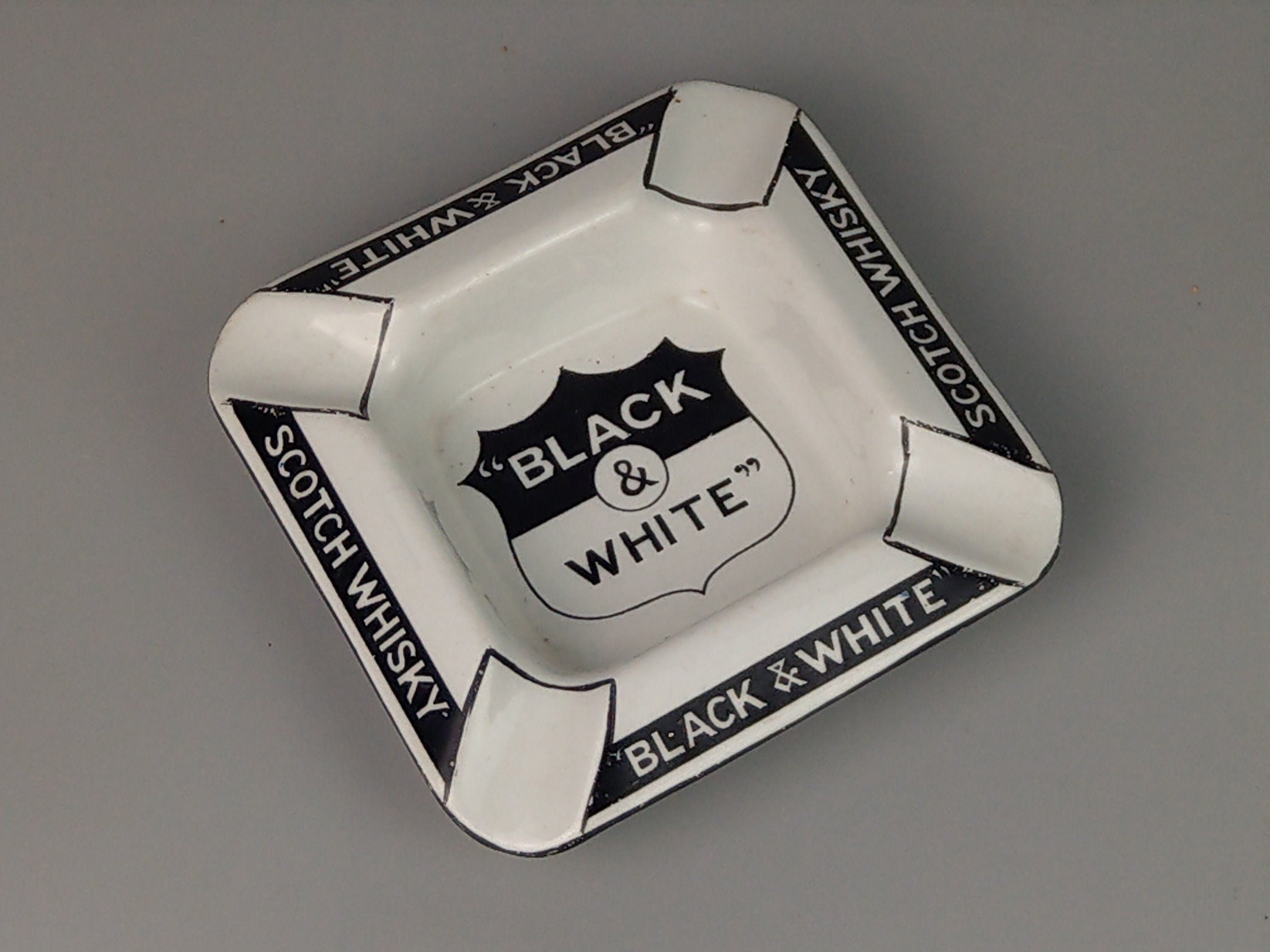Scotch Whisky Ashtray Black and White - Etsy