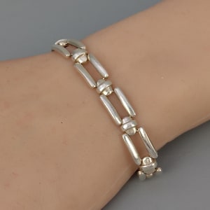 Sterling Silver paperclip links bracelet