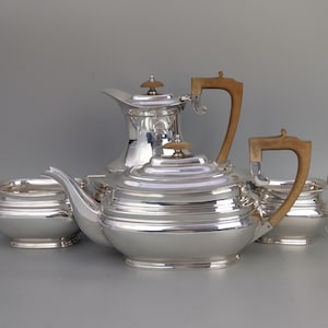 Art deco Silver Plate Tea Coffee Set Robert & Belk