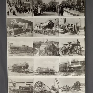 Cartes postales non découpées des transports ferroviaires du sud des Cotswolds Phototypie Frith
